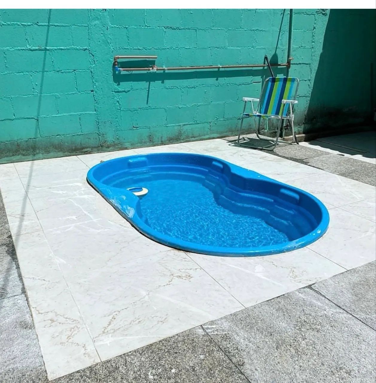 PISCINA DE FIBRA 1.200 LITROS NOVA - R$ 2.200 - Foto 4