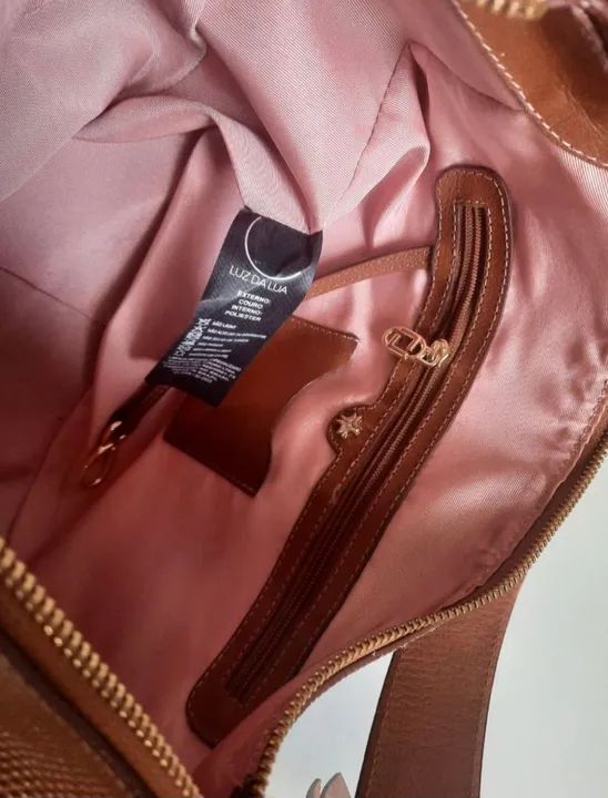 Bolsa de ombro Luz da Lua marrom - Foto 4