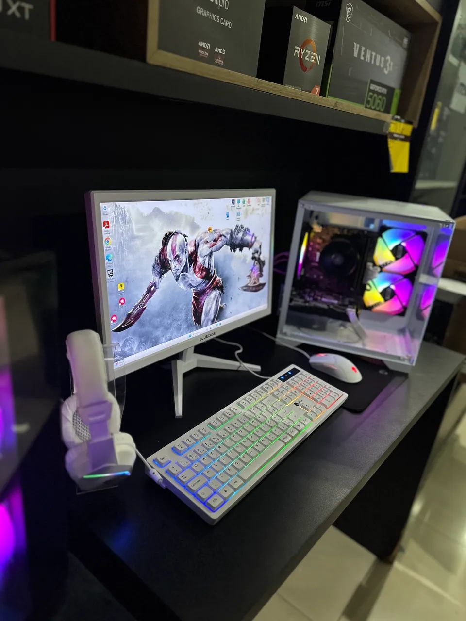 Pc Gamer completo Ryzen 5 5500 + RX580 8GB novo lacrado 1 ano de Garantia  - Foto 2