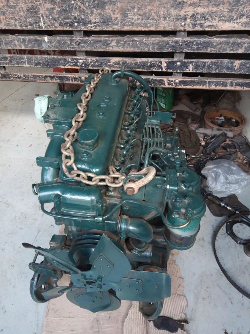 Motor Caminhão Chevrolet GM  D60 - Perkins 6354 - Bomba em pé  6 cilindros - Foto 4