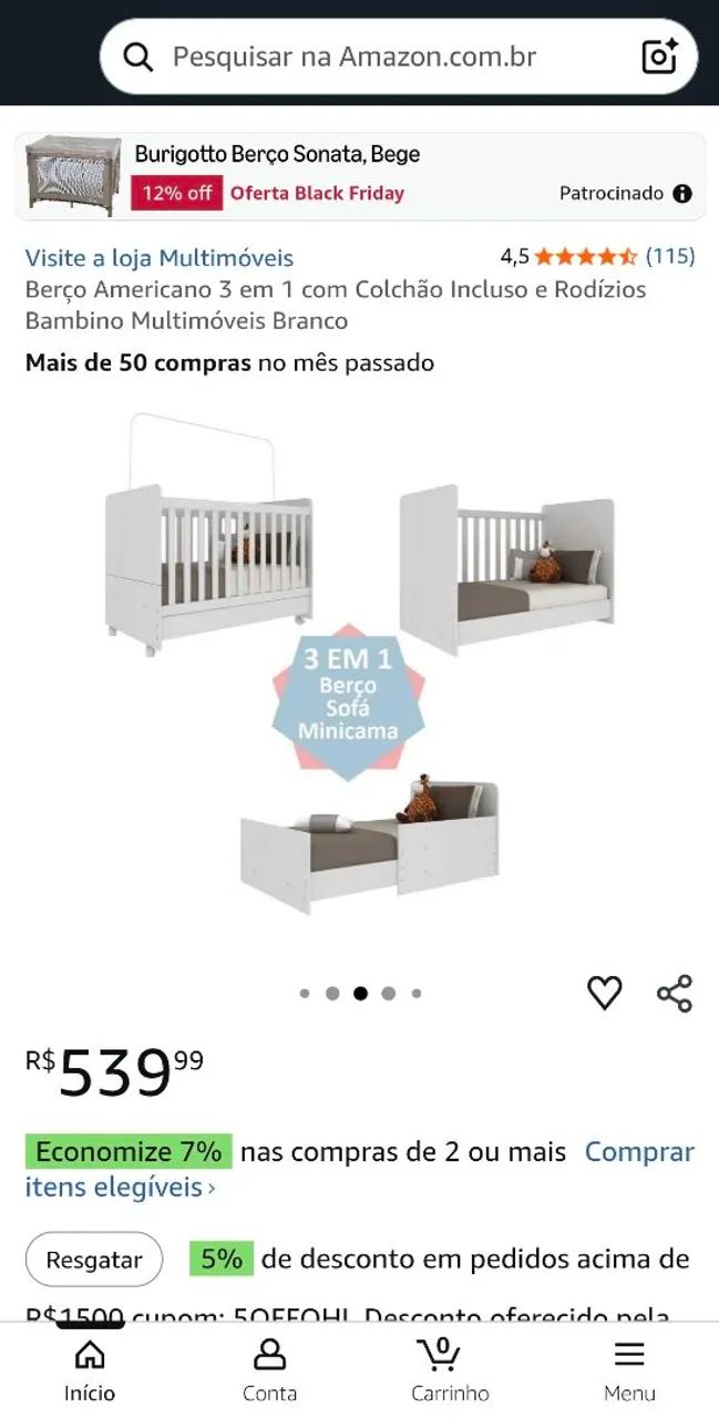 Berço que vira cama 3x1(os 2 completos pelo preço de 1) - Foto 2