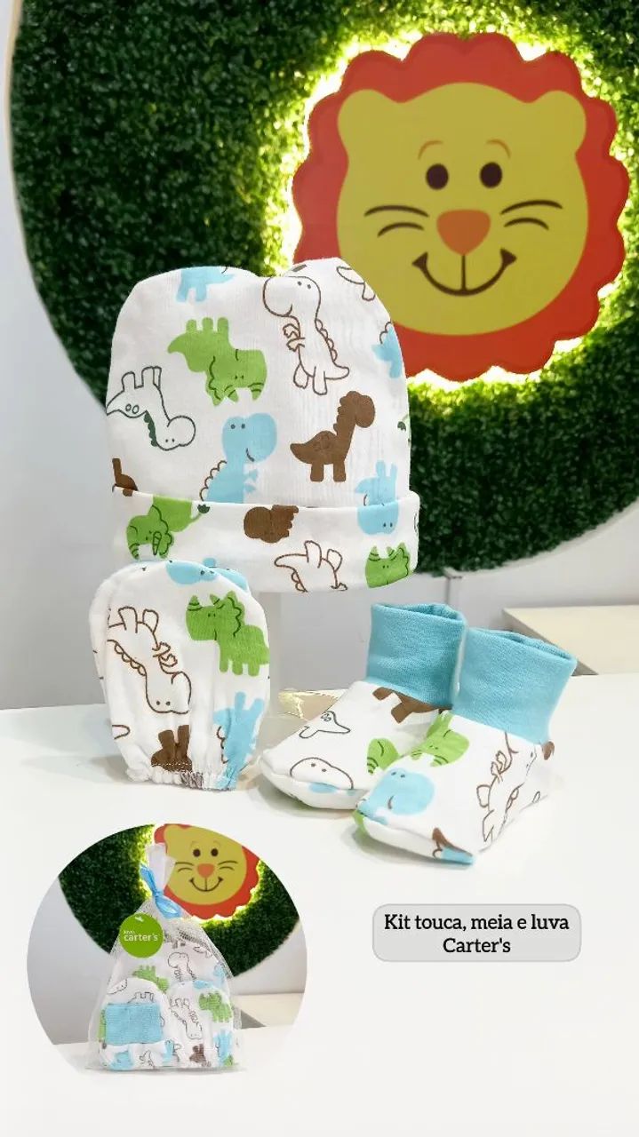 Kit touca luva e sapatinho Carter's - Foto 2