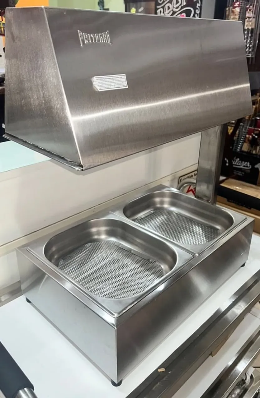 Conservador de fritura inox 2 cubas 220v- Usado