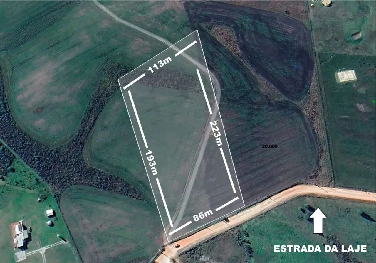 Lote de Frente para a Estada da Laje com 86m de testada.