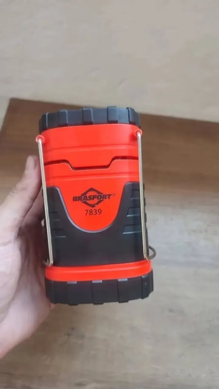 Lampião De Led Para Camping Retrátil Á Pilha Brasfort - Foto 4