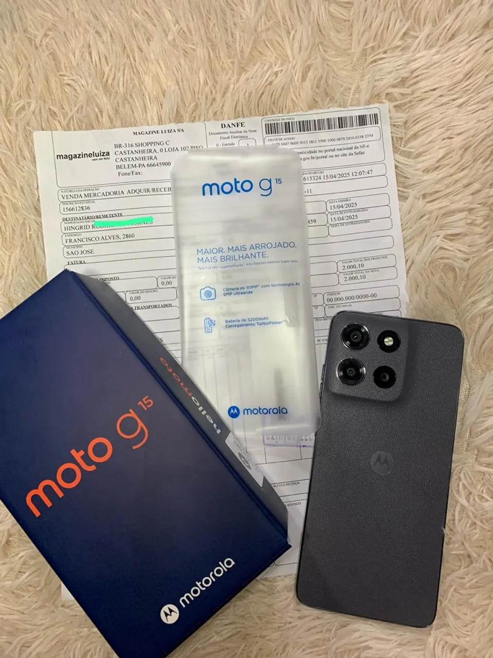Moto G15 256gb novo na caixa