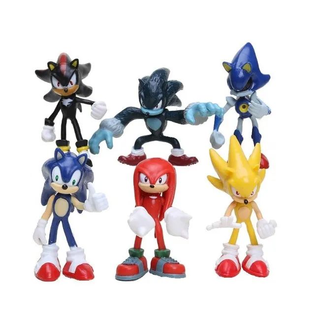 Kit Com Bonecos Miniaturas Sonic Tails Eggman (Robotinik) Shadow - Filme Desenho  - Foto 3