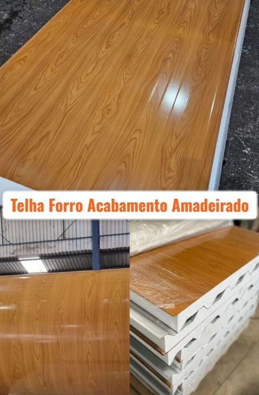 Cobertura Metálica C/ Telha Forro Amadeirado  - Foto 4