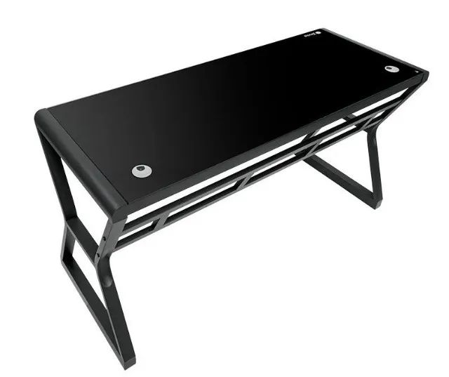 Mesa Zinnia Aurea A140, Vidro Temperado, Preto, ZNO-ARA-BK01