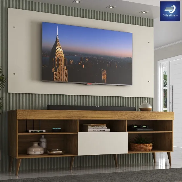 Queima Rack Retrô com Painel para TV até 65"