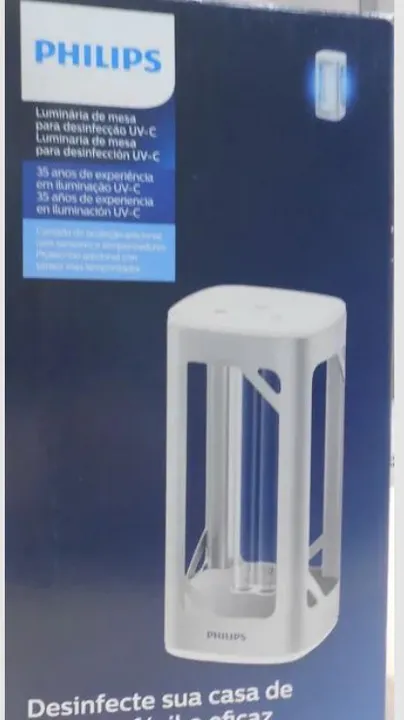 Luminária de mesa para desinfecção