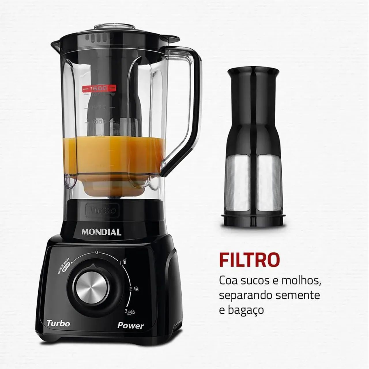 Liquidificador Mondial Turbo Power - Lâminas em Aço Inox - Foto 2