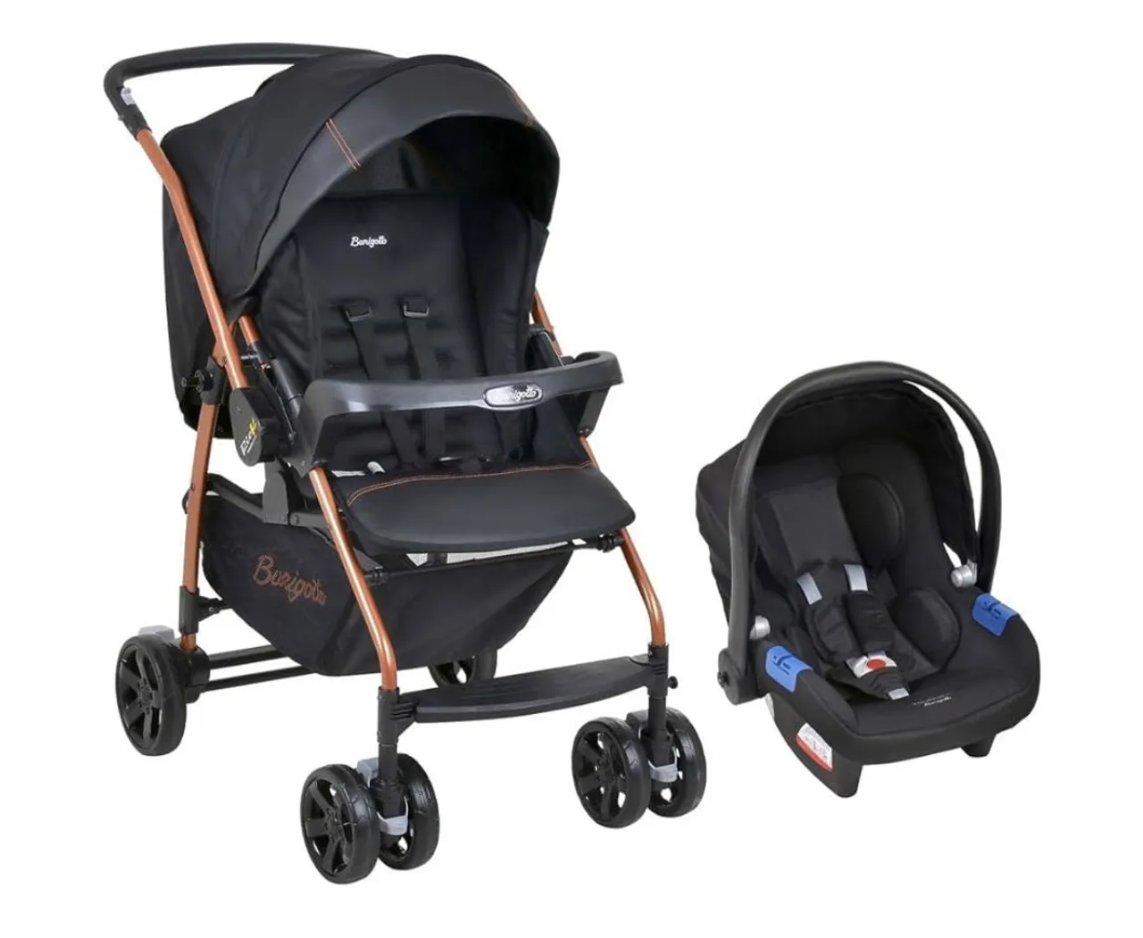 Carrinho de Bebê com Bebê Conforto - Burigotto