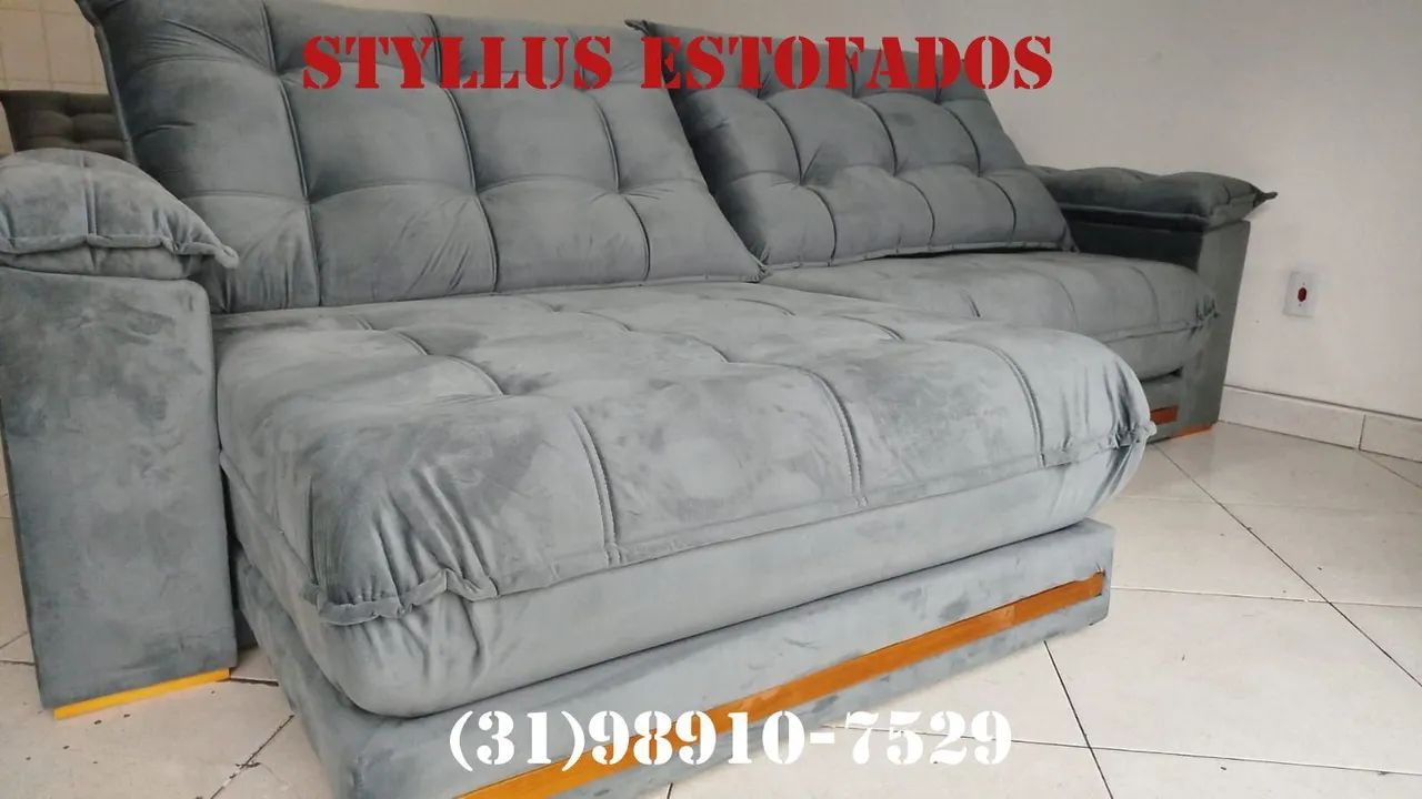 Sofá retrátil com molas ensacadas 