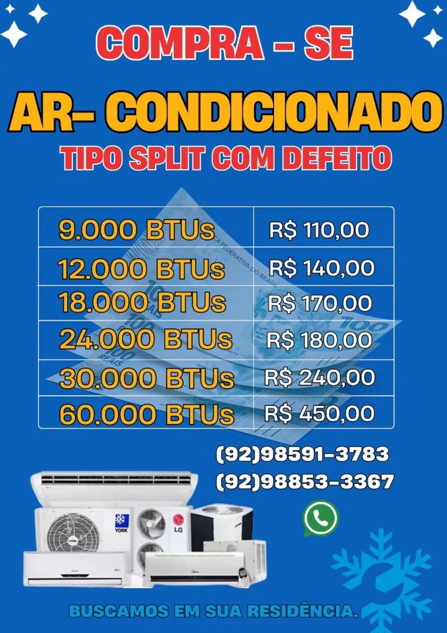 Compro seu ar condicionado com defeito modelos cônsul do novo pago até R$250  - Foto 2