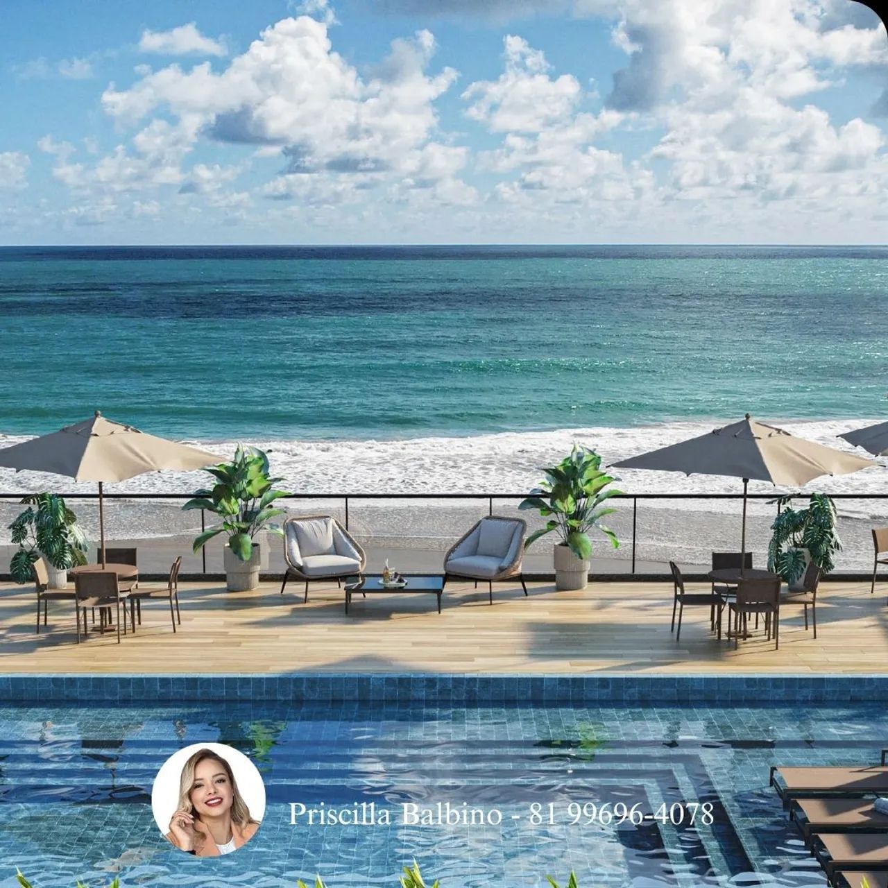 Flats beira-mar Porto de Galinhas | Porto Algarve Beach | lazer completo e alta rentabilid - Foto 11