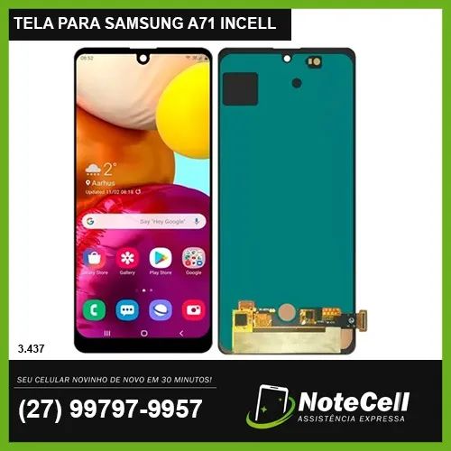 Tela Display Para Samsung A71 Incell Lcd Ips A715 / M62 3.437 - Instalação Expressa 30M