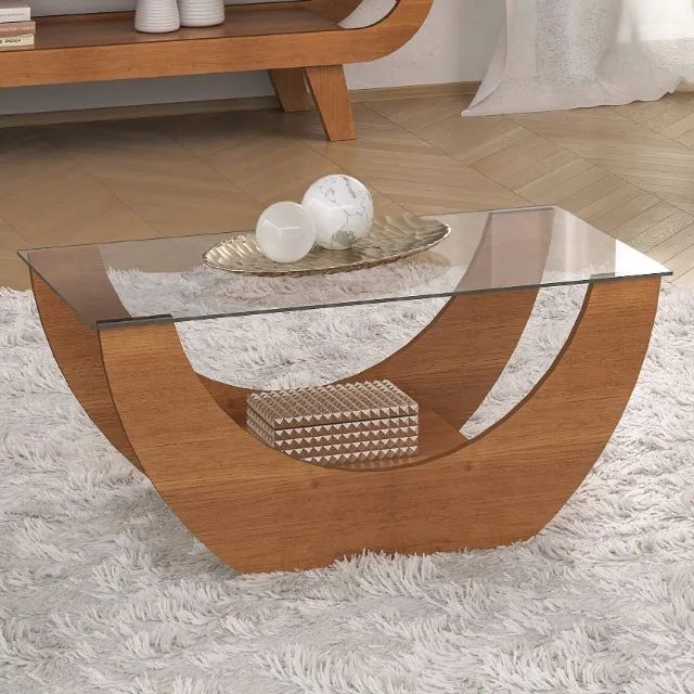 Mesa de Centro Onda Cinamomo Artely - Entrega Rápida! 