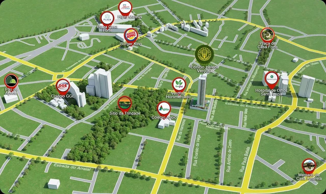 Edifício Helena Verçosa  2 Quartos com Suíte e Lazer Equipado em Casa Amarela - Foto 15