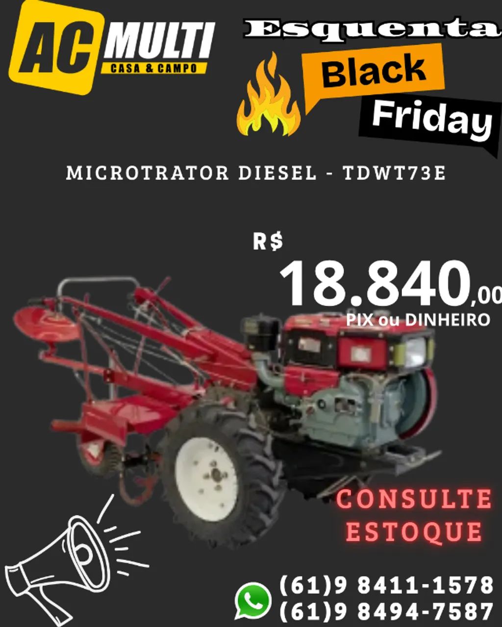 Microtrator Diesel - TDWT73E