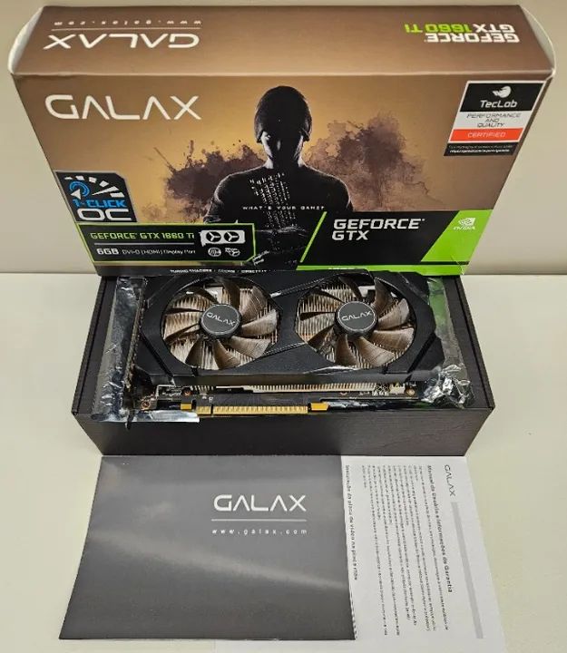 Placa de Vídeo Galax GTX 1660 Ti 6GB Dual Fan 1-Click-OC - Foto 2