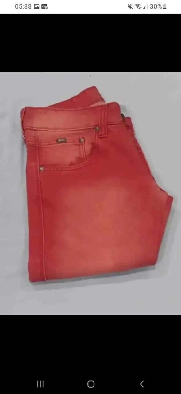 Calça Jeans Vermelha - Foto 4