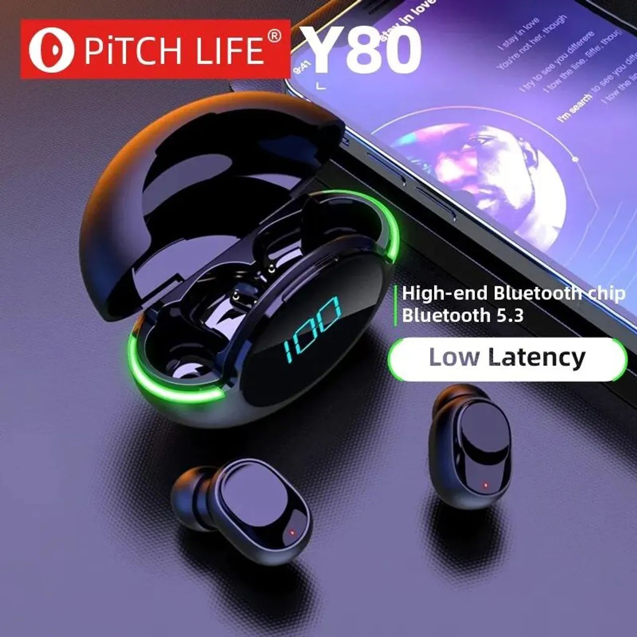 Fone de ouvido bluetooth y80 sem fio - Foto 5