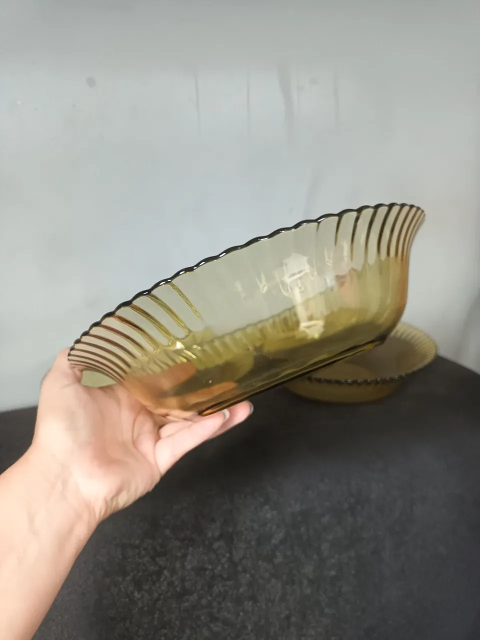 4 tigelas grande colorex âmbar