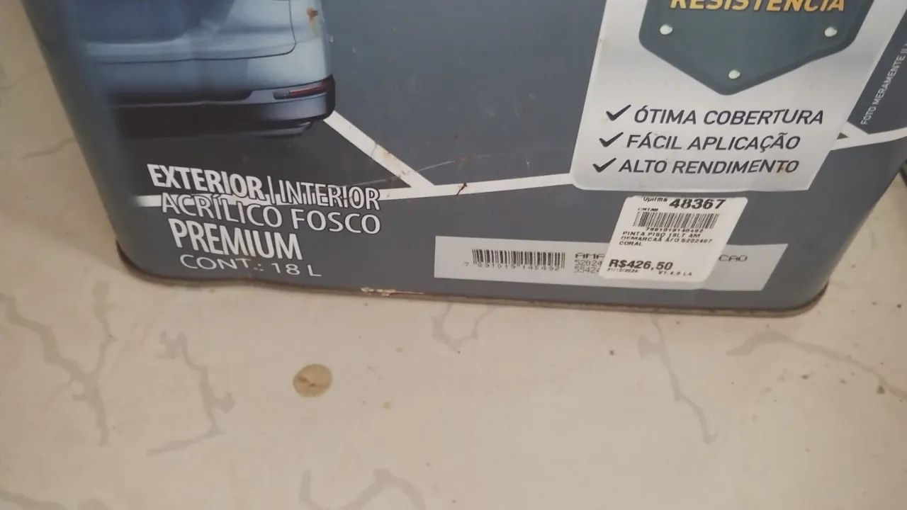 Tinta Coral para Piso - 18 Litros amarelo demarcação  - Foto 2