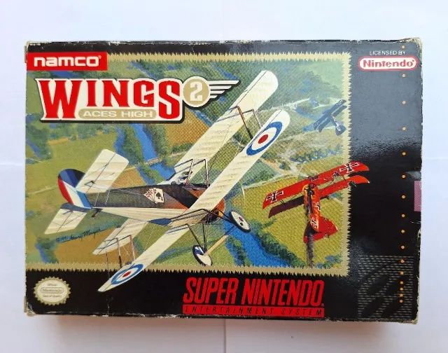 Wings 2 Aces High Original CIB Ótimo Estado Super Nintendo