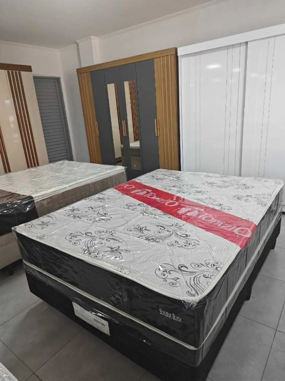 Cama Box Casal Scalibur Molas Ensacadas 1,38X0,24X1,88 Topazio Nova fazemos Entrega - Foto 2