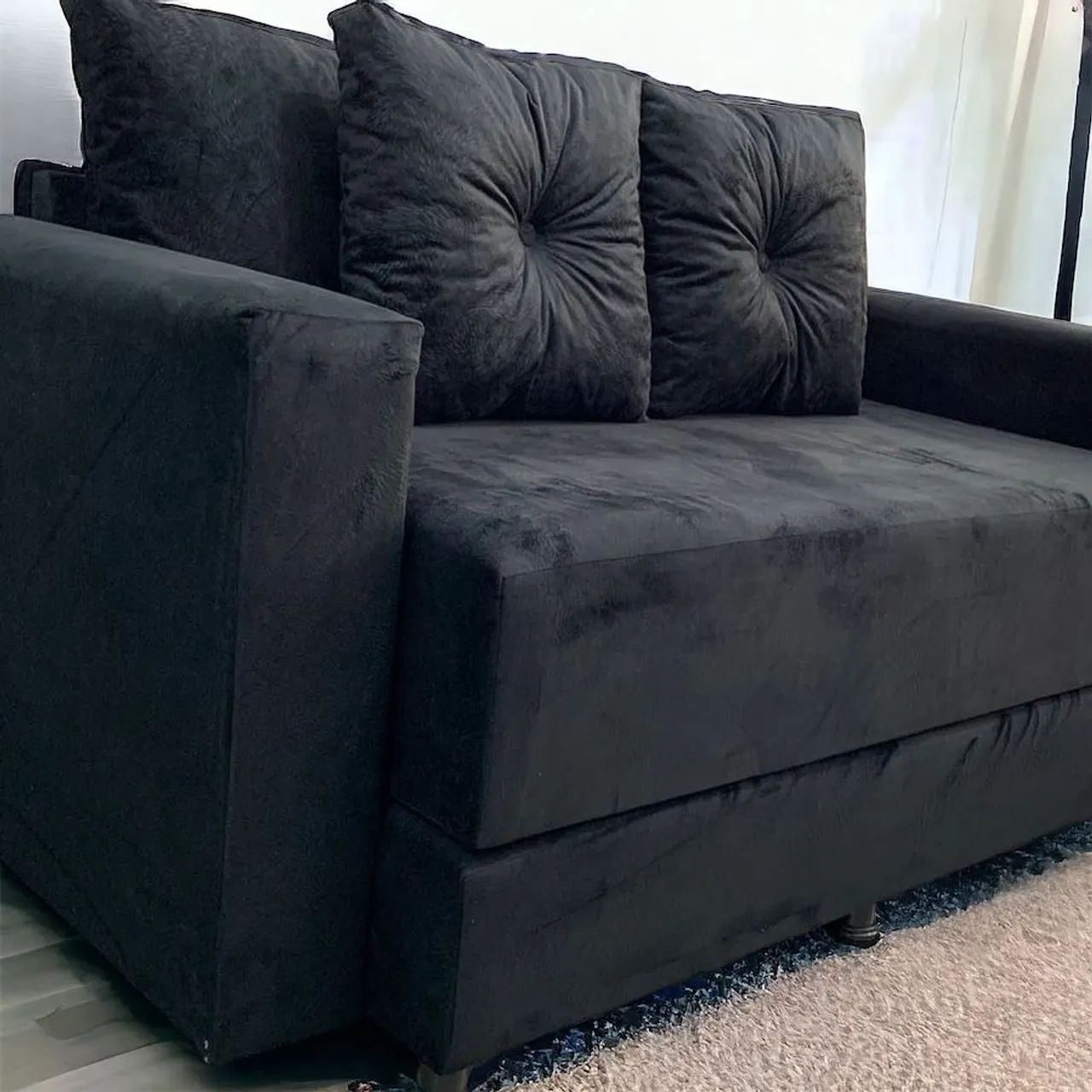 Sofá cama compacto ideal para ambientes pequenos produtos novos de fábrica - Foto 3