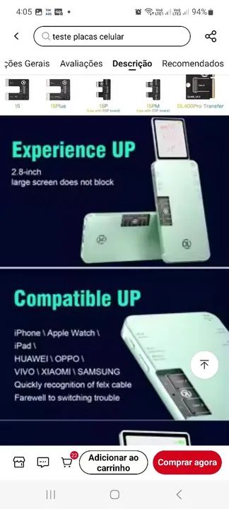 Teste De Display De Celulares DL400 Pro Seja Um Diferencial - Foto 6