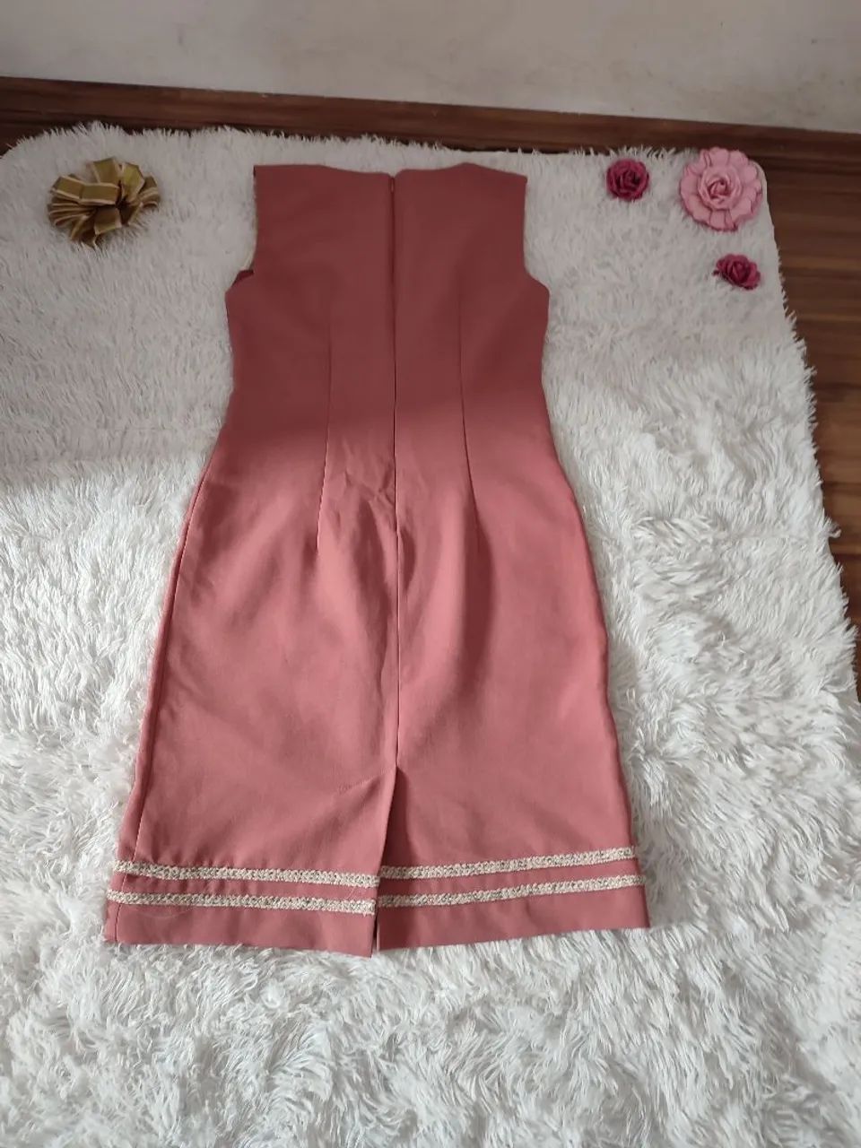 Vestido midi rosa - Foto 4