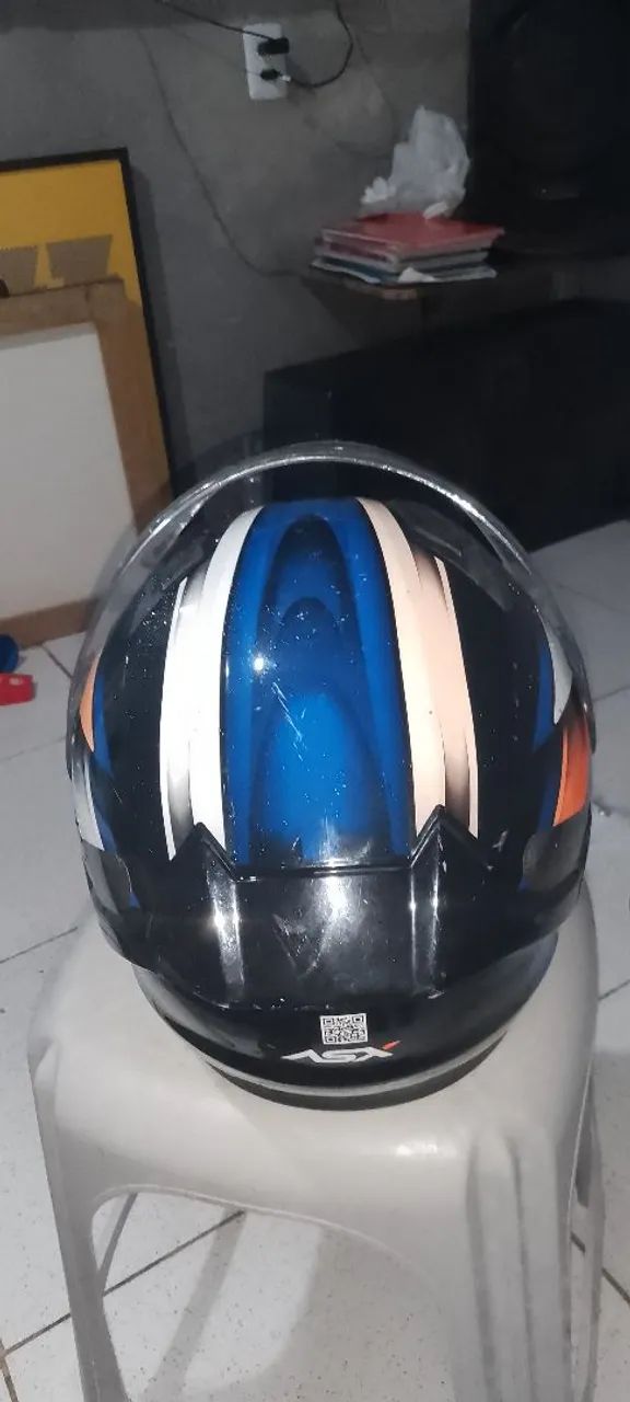 Capacete ASX tamanho 60 troco também por 58 - Foto 4