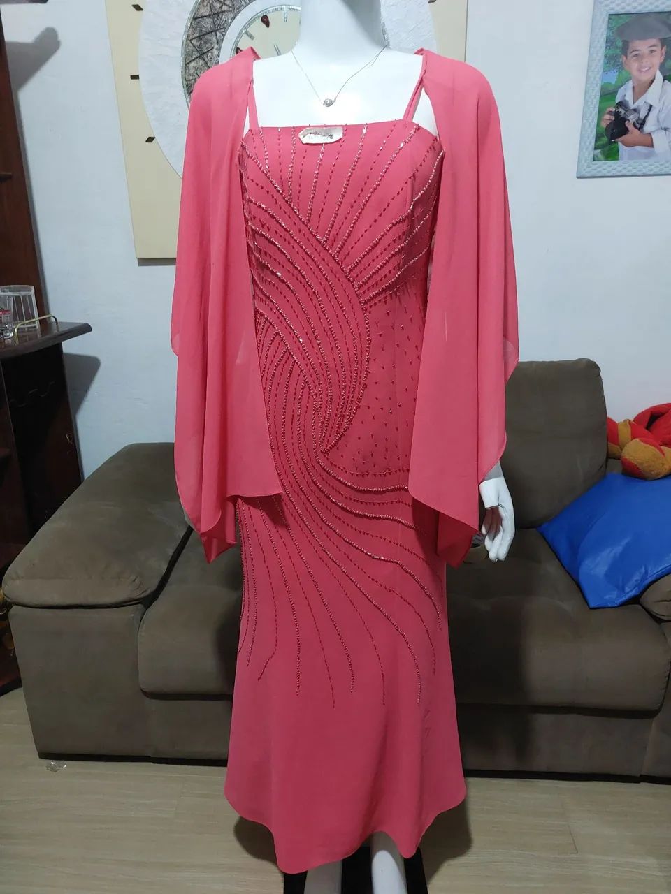 Vestido rosado - tamanho M