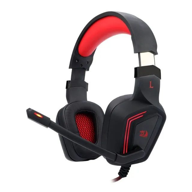 Headset Gamer Redragon Muses 2 Black Led Surround 7.1 USB - WZetta