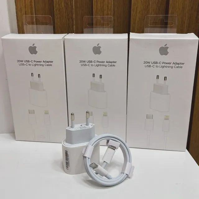 CARREGADOR TURBO 20W PARA IPHONE  CABO + FONTE RÁPIDO - KIT COMPLETO!