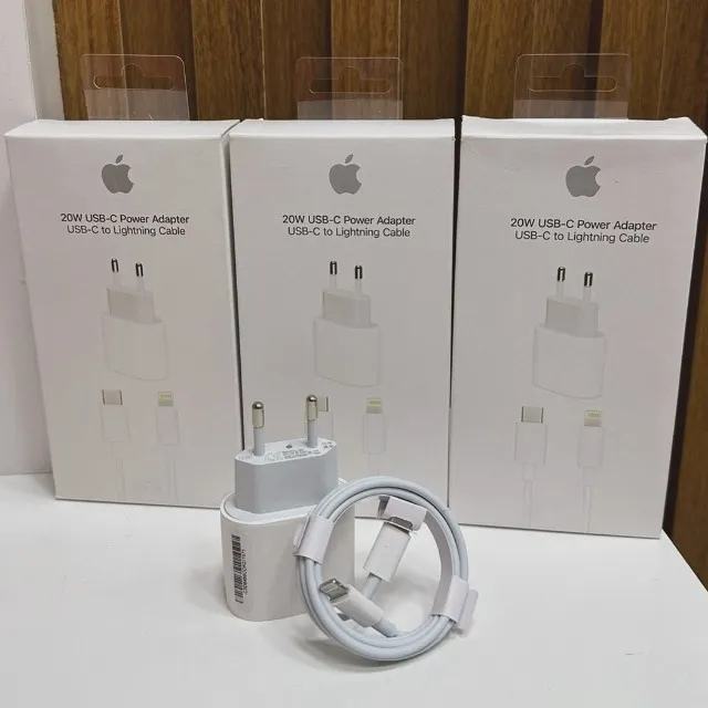 CARREGADOR TURBO 20W PARA IPHONE CABO + FONTE RÁPIDO - KIT COMPLETO!