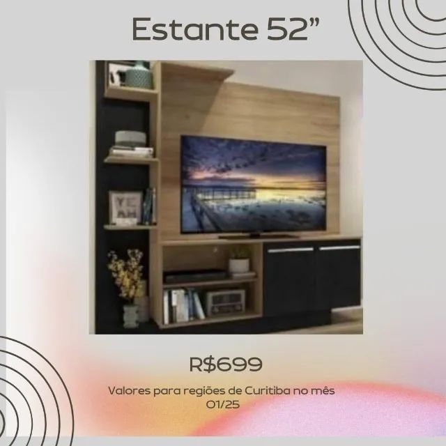 Promoção Estante Amadeirado  52'' - 28/01/25  