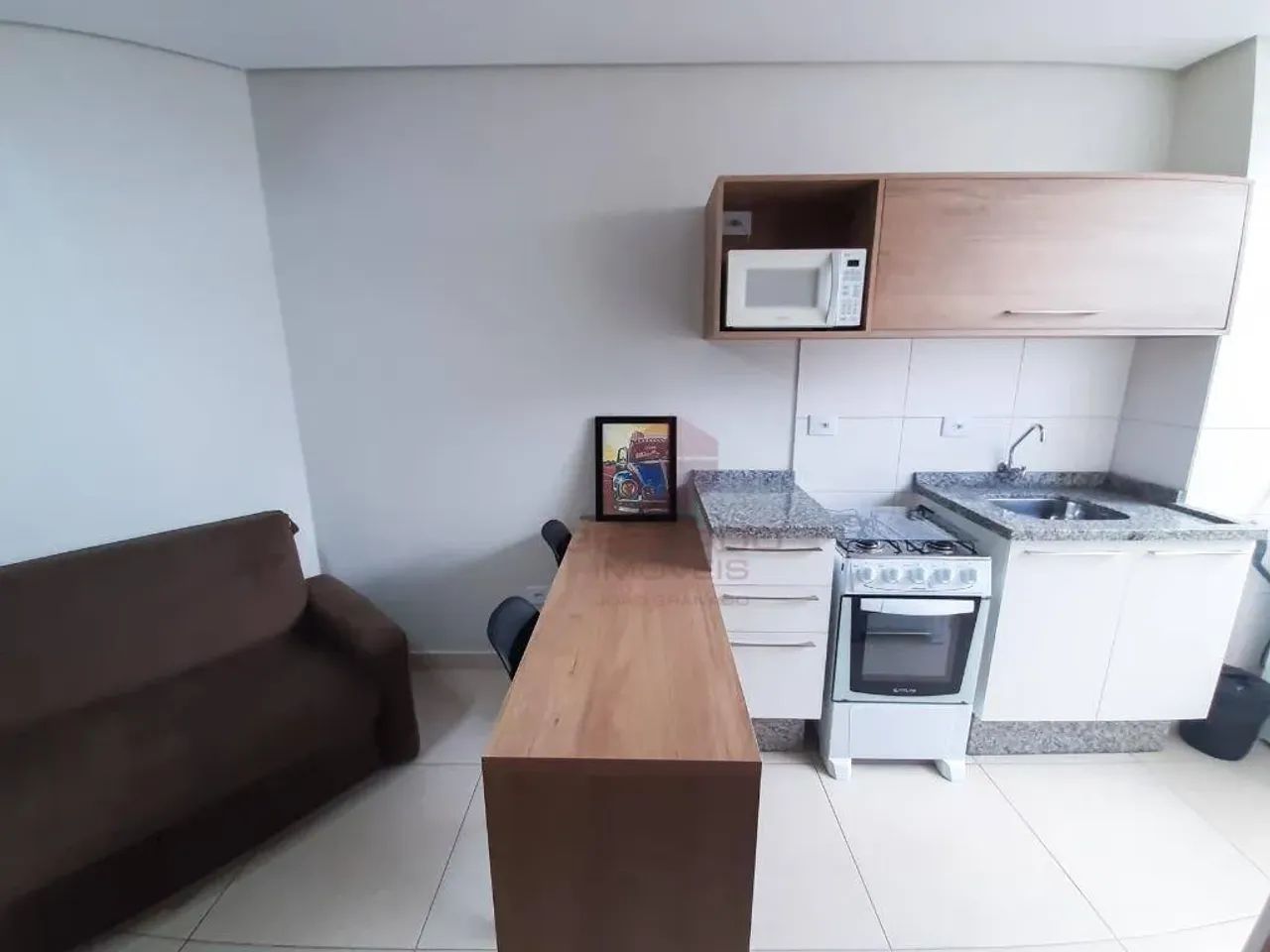 Apartamento de 1 quarto TODO mobiliado e equipado, pronto para morar. Área de lazer com pi - Foto 3