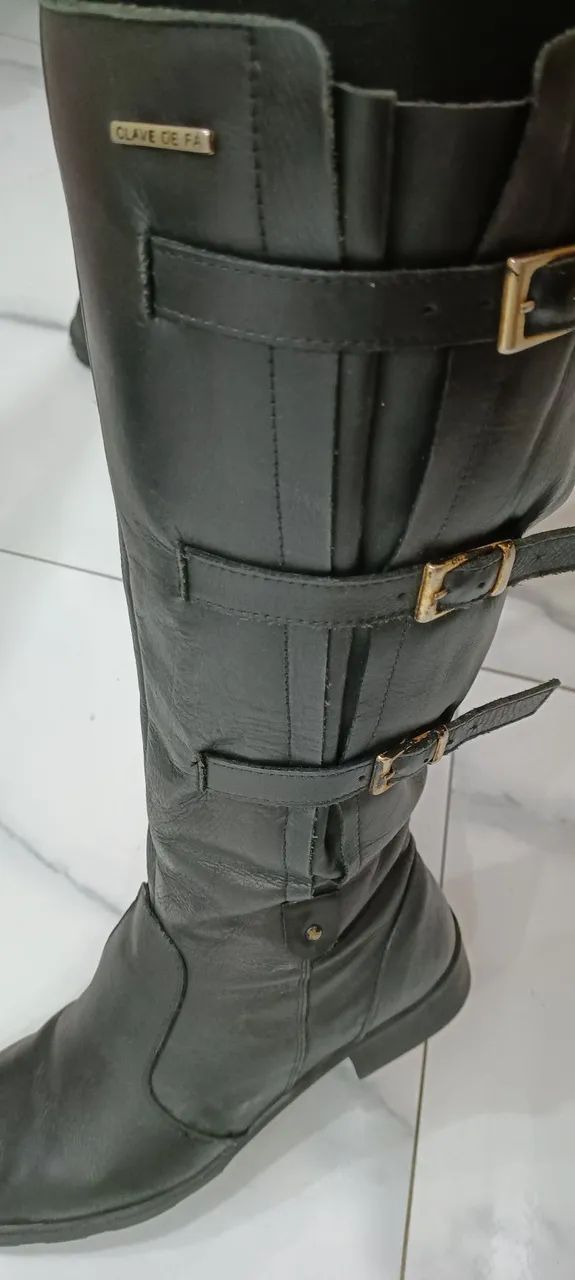 Bota em couro linda 37 - Foto 5
