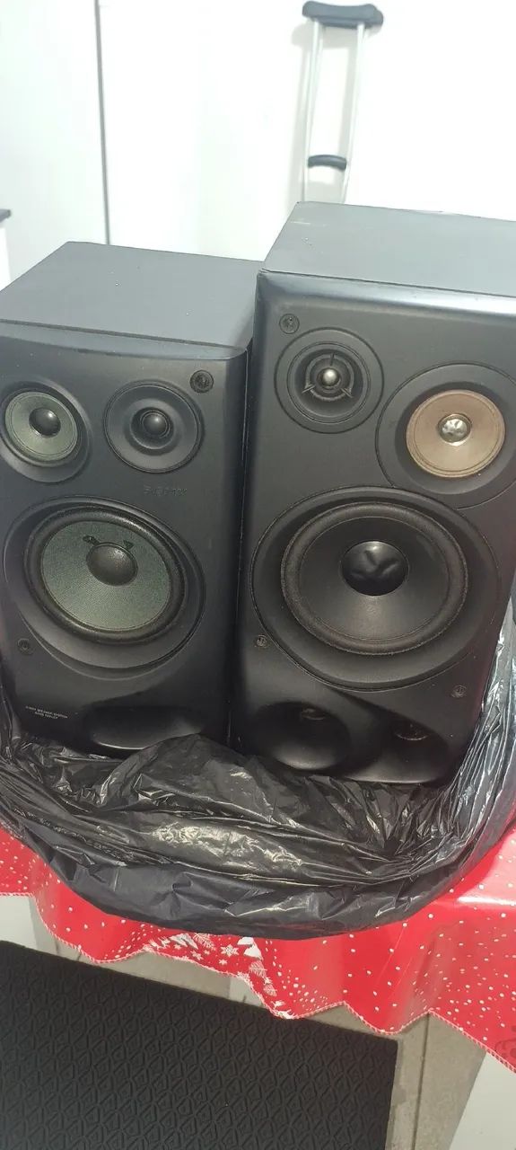 PAR DE CAIXAS DE SOM SONY E JVC ANOS 90 FUNCIONANDO.  - Foto 6