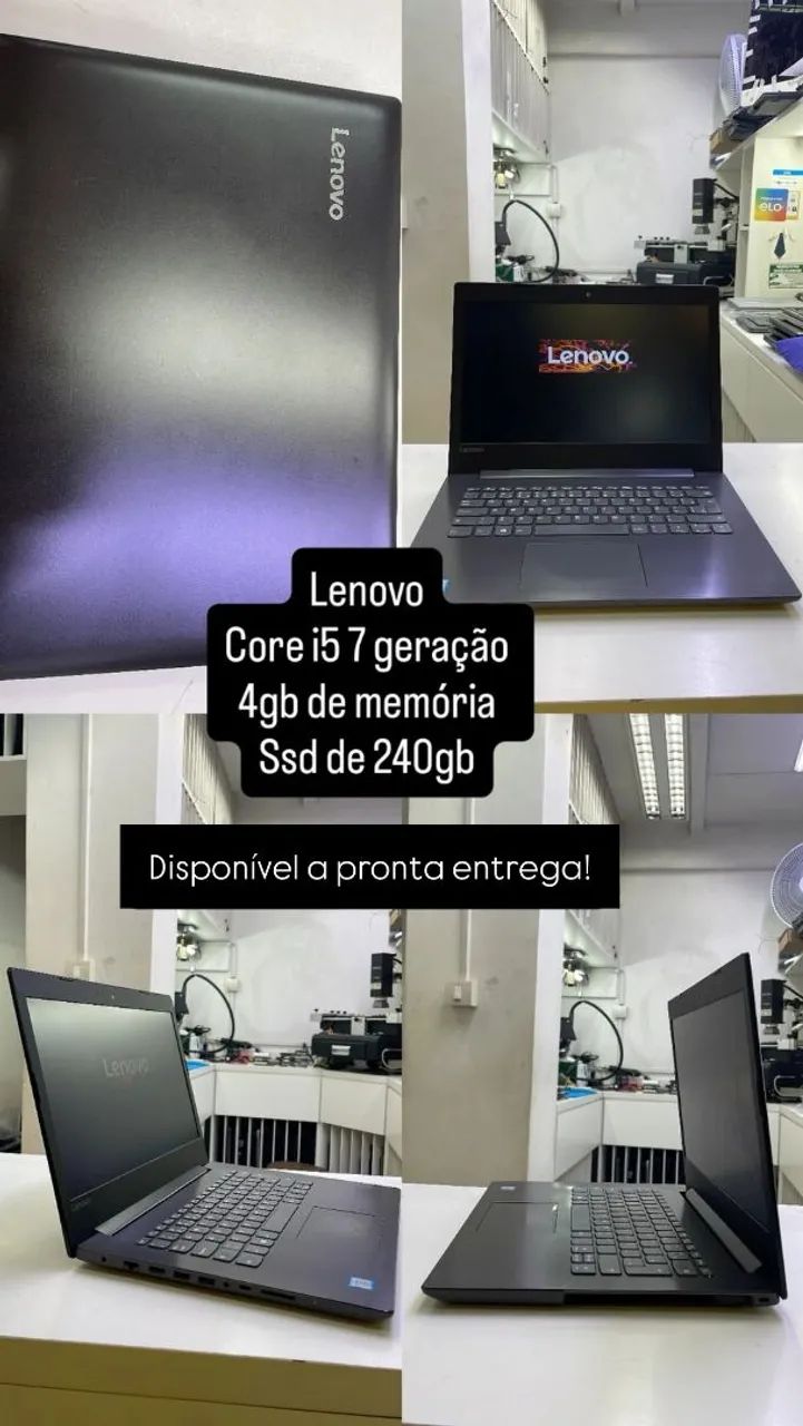 Notebook Lenovo i5 8° Geração - SSD 240GB - 8GB Ram