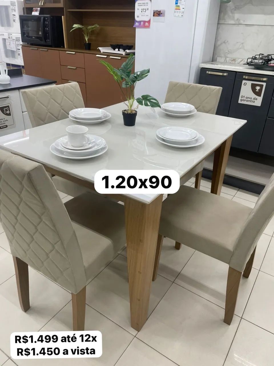 Mesa 4 lugares 1.20x90