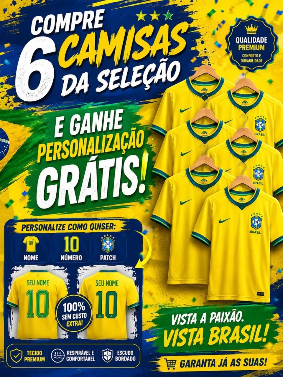 Camisa seleção atacado