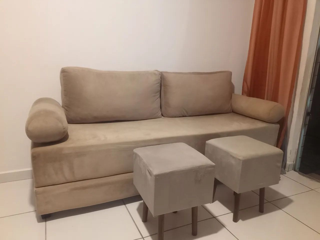 SOFÁ-CAMA CASAL+ 2 PUFFS