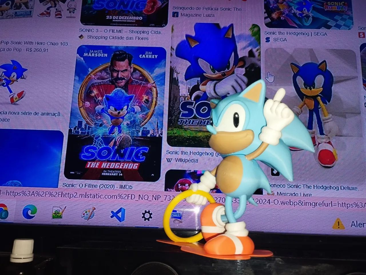 Sonic hedgehog 3d impressora  - Foto 3
