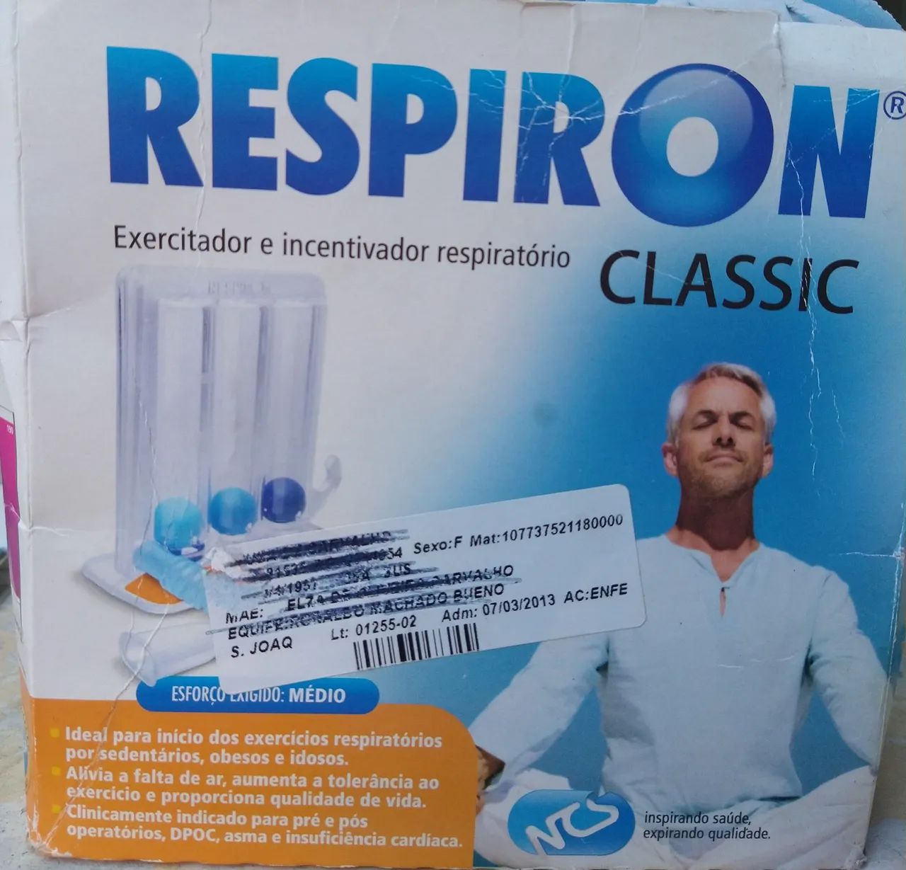 Respiron- para exercícios respiratórios