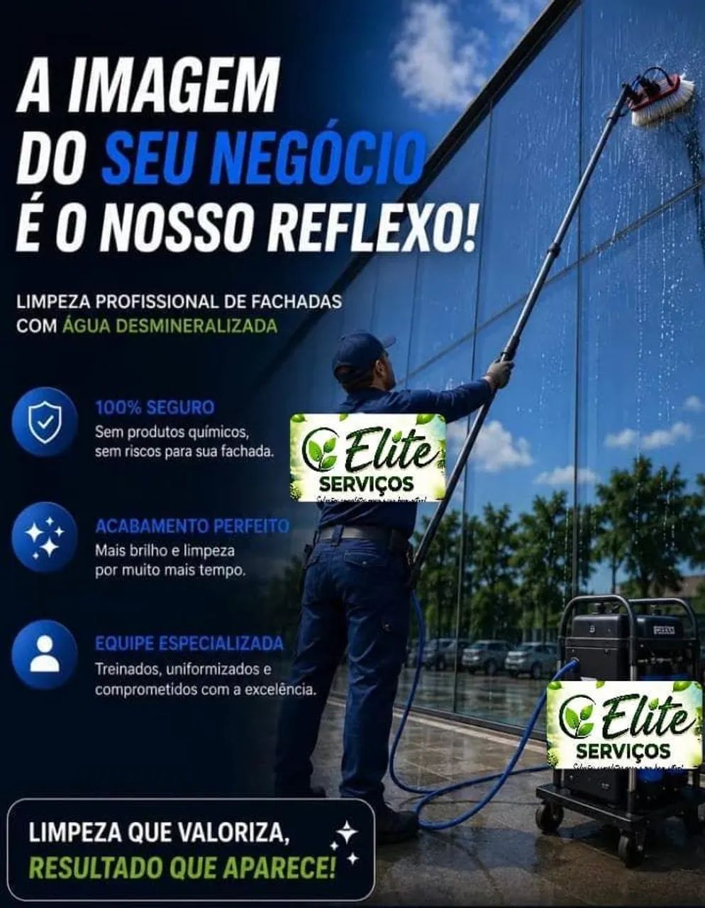 Limpeza de fachada e vidro